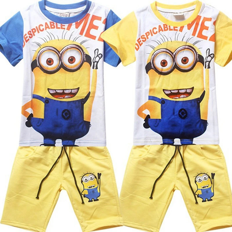 Baby Boy Clothes Minions T shirt + Shorts Summer Style Minion Outfit