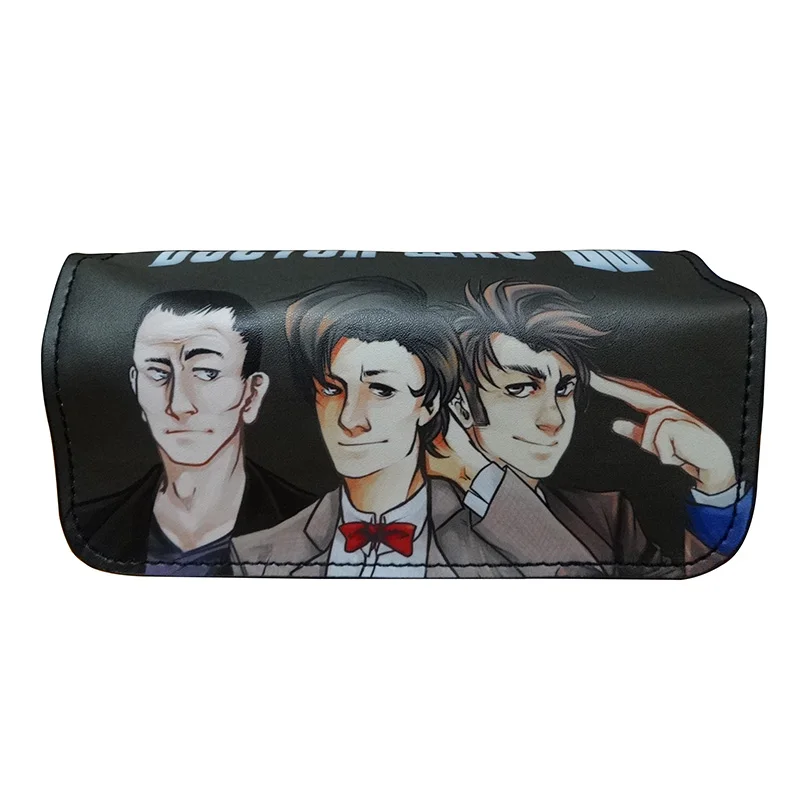 

Hot Designer Doctor Who Pencil Bags Cases Leather Organizer Purse Students Stationery Bag Gifts Kids Boy Girl Anime Pen Wallets
