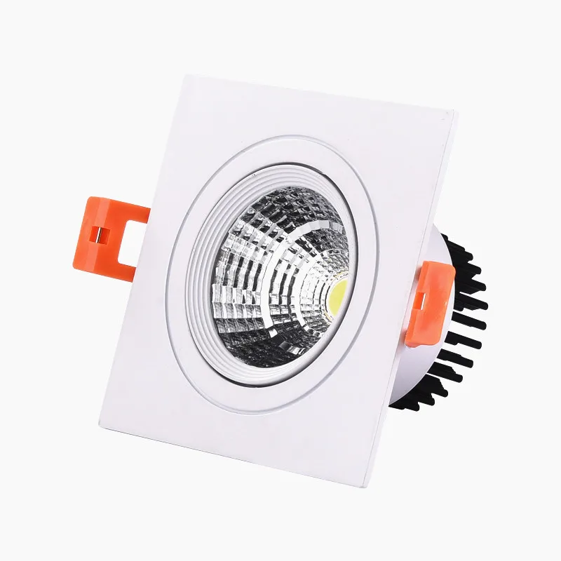 

High quality Square COB 10W 15W Dimmable Led Down Lighting Ceiling Recessed Lights Indoor Lighting AC110V/AC220V