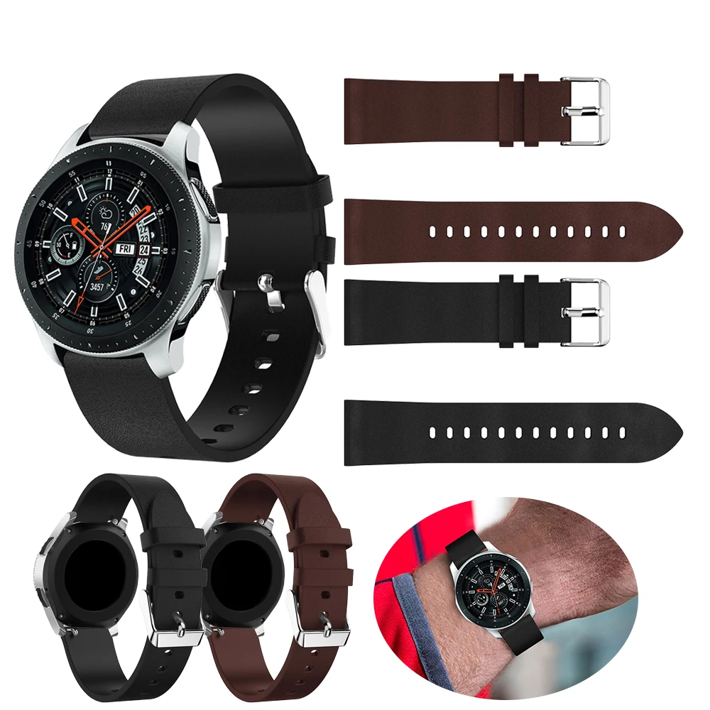 

Leather Bracelet for Samsung Galaxy Watch 46mm Strap Leathe Straps for Samsung Gear S3 Frontier Band 22mm Watch Band Accessories