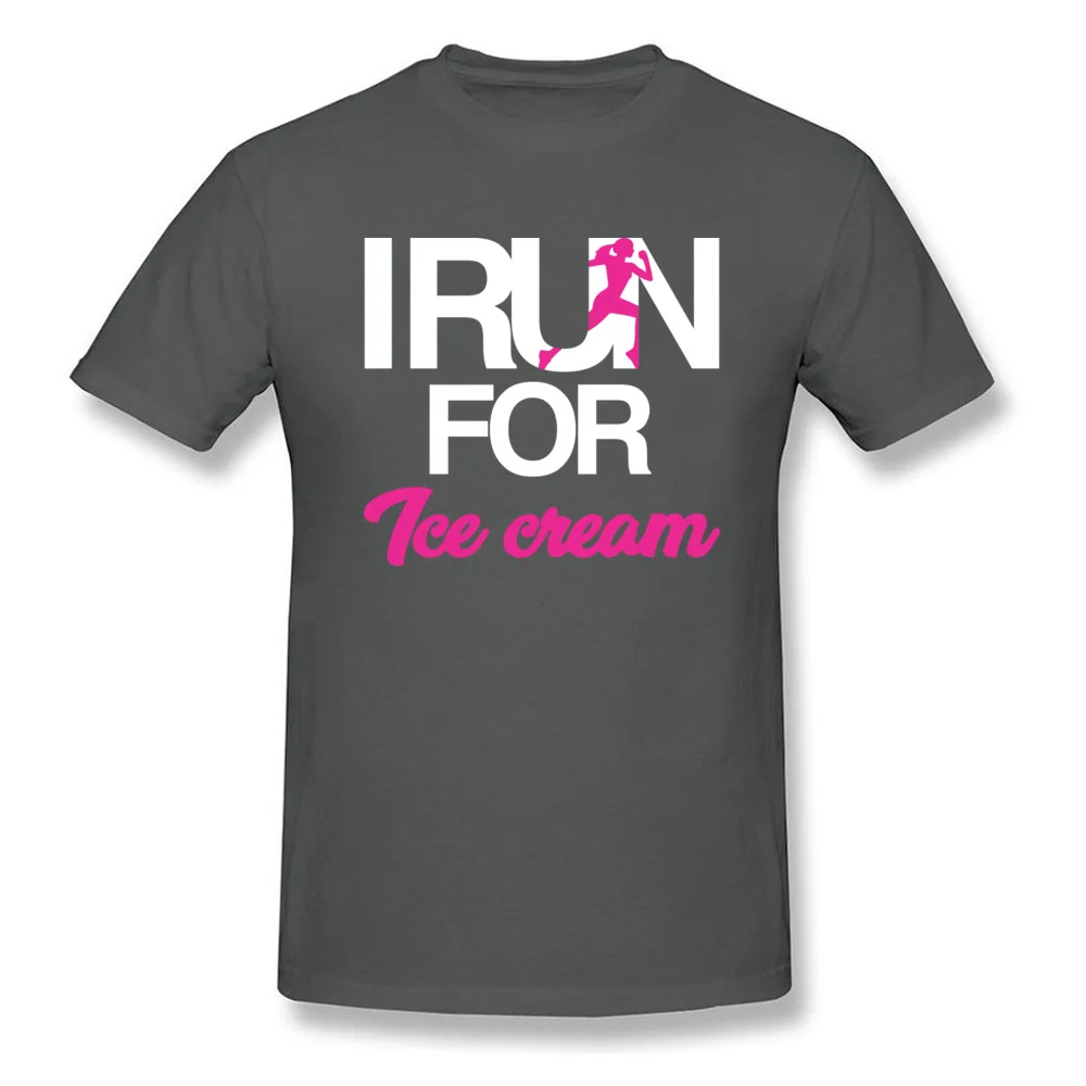 I Run for Ice Cream Shirt - Fitness Tee Running Shirt Gym_carbon
