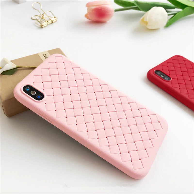 For-iphone-X-6-6s-6plus-7-7Plus-8-8Plus-Ultra-thin-Grid-Weave-pattern-phone (3)