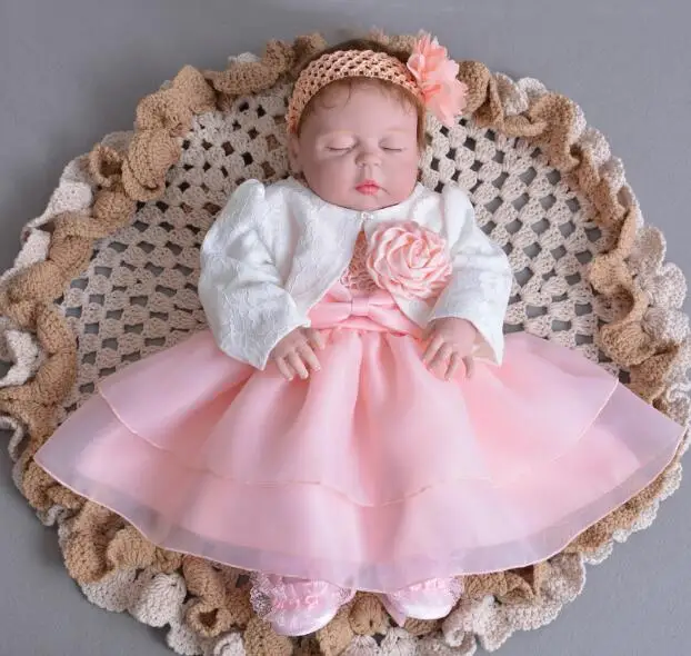 

big size Princess Anna 22in 55cm Lovely doll bebe girl reborn full silicone reborn baby dolls lifelike alive play house toy gift