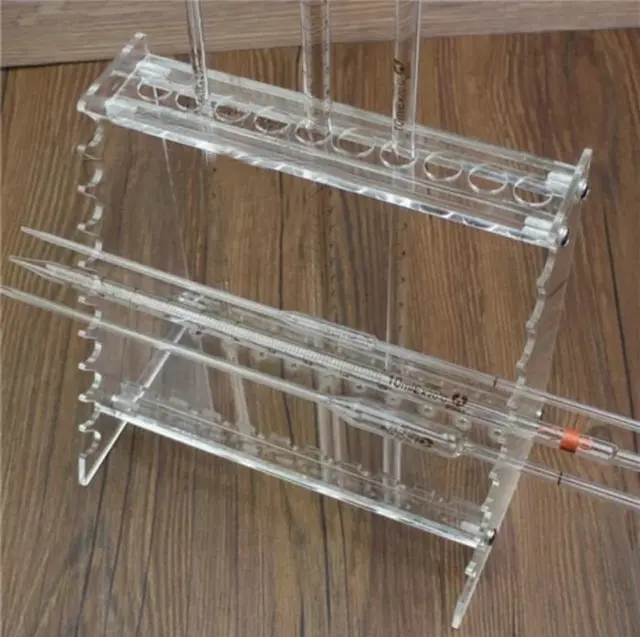 1pcs lab organic glass assembled pipette rack tube PMMA holder tranfer
