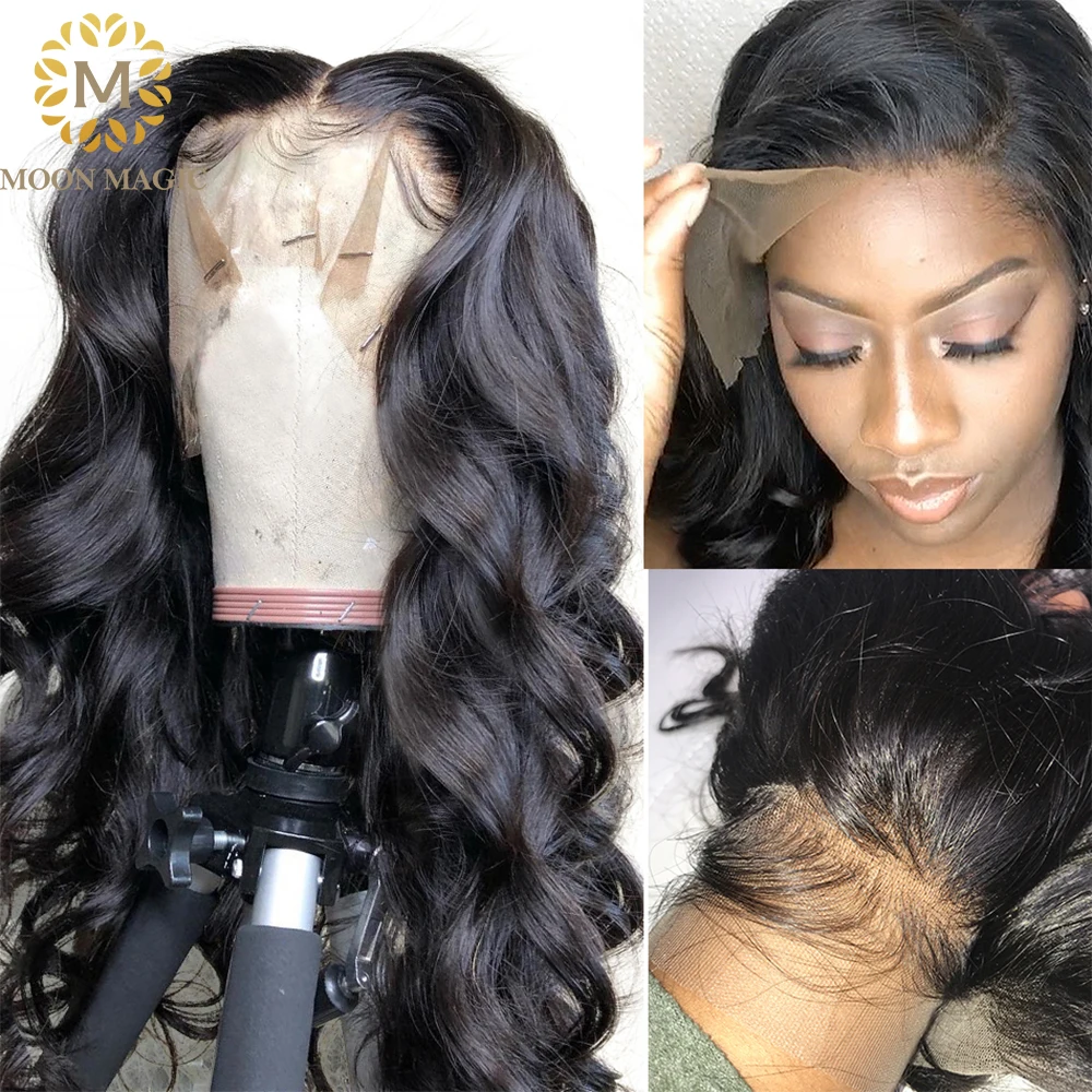 

250% Lace Front Human Hair Wigs Body Wave For Black Women 13x6 Lace Frontal Brazilian Virgin Wigs Pre Plucked Can Do 360 Bun