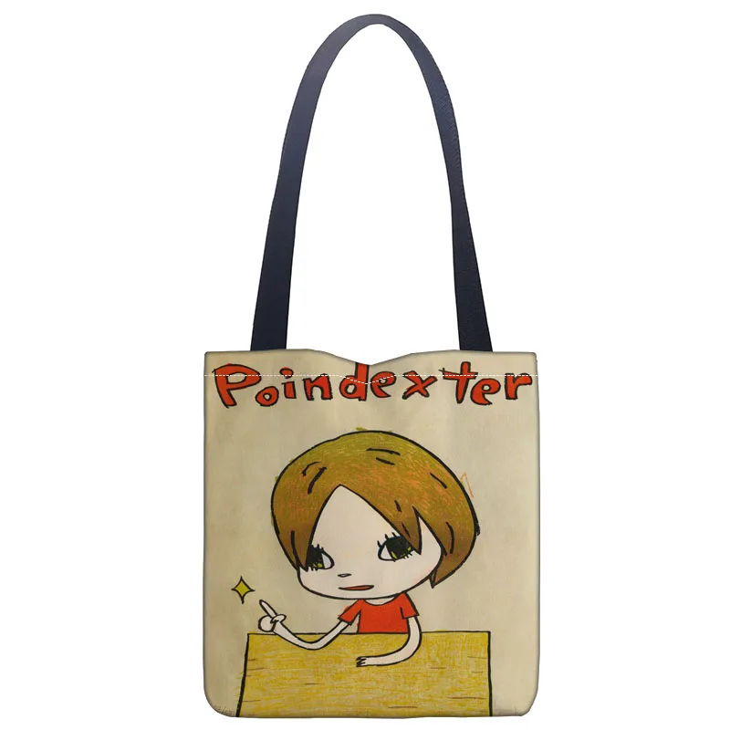 

Custom Nara Yoshitomo printing shoulder bag canvas tote bag shopping travel book handbag custom logo