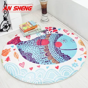 

New Cute Elephant Rabbit Carpet Animal Toy Kids Game Mats Non-Slip Home Rug Baby Crawling Multifunctional Round Blanket Play Mat