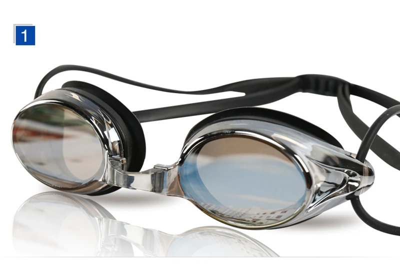 Мужские и женские Профессиональные Водонепроницаемые очки для плавания очки анти туман УФ Защита гоночные плавательные очки - Цвет: Черный