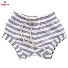 Шорты в полоску для новорожденных; мешковатые комбинезоны низ для маленьких мальчиков и девочек; штаны из полипропилена; Летние резинка на талии; подгузники; От 3 месяцев до 4 лет