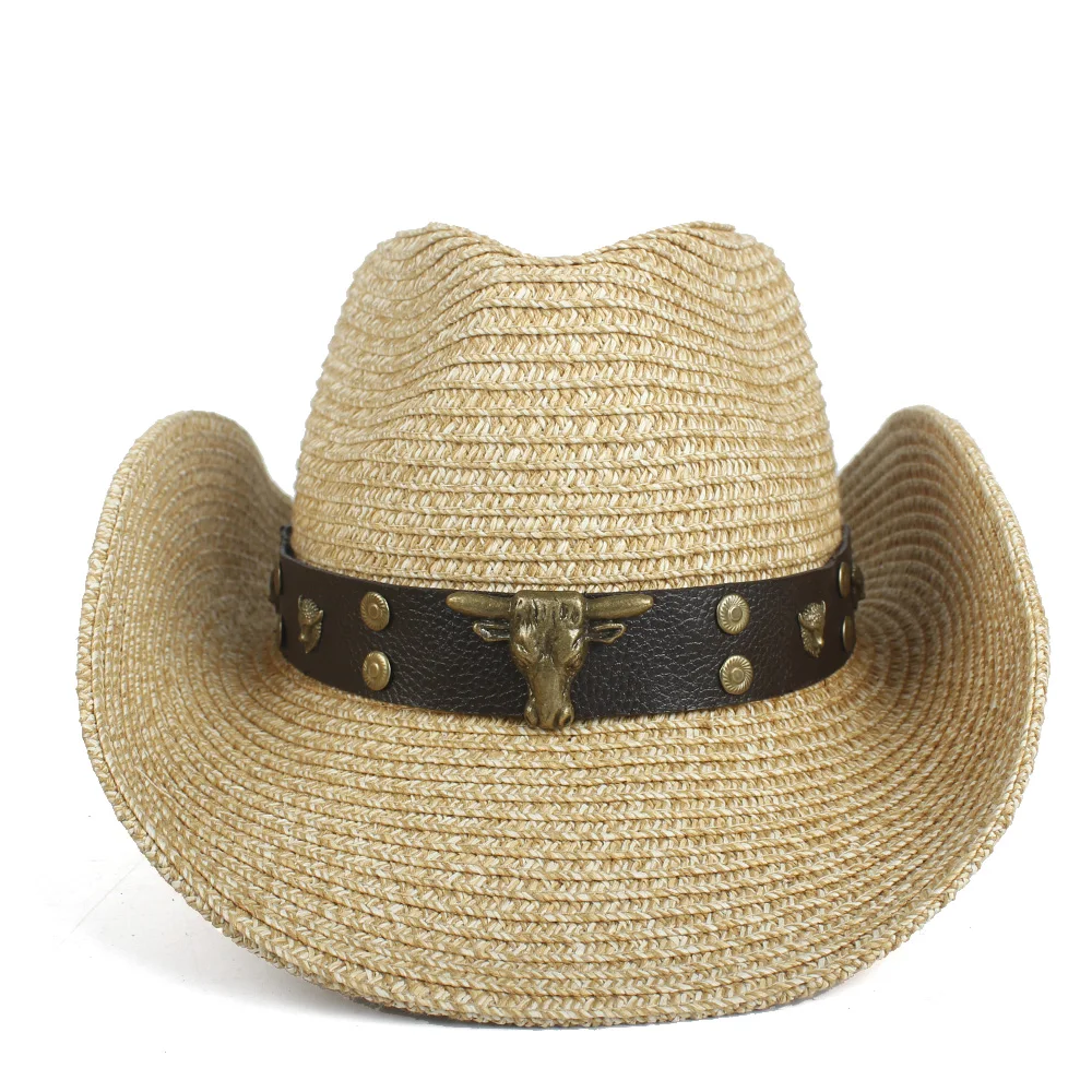 2019 Women Hollow Western Cowboy Hat Lady Summer Straw Bohemian Tassel