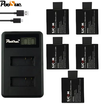 

For SJ4000 original sj 7000 Battery Dual LCD USB Charger SJ7000 for SJCAM SJ4000 wi fi SJ5000 SJ6000 SJ8000 SJ9000 M10 EKEN 4K