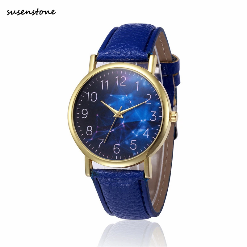 

Susenstone Small Fresh Soft Women Watch Fashion Casual Women Leather Band Quartz-Watch Ladies Elegant Watch Clock reloj mujer 25