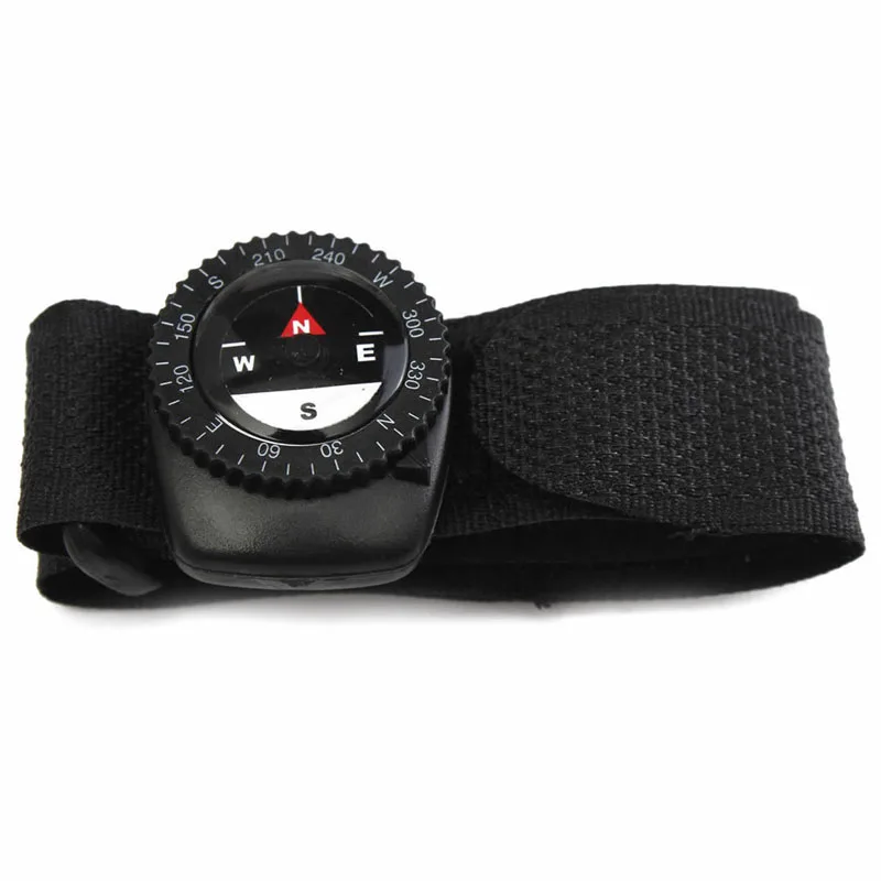  1 PC Tragbare Außen Clip-Auf Armband Kompass Wandern Getriebe Kompasse GPS Nylon Band Armband Mit V