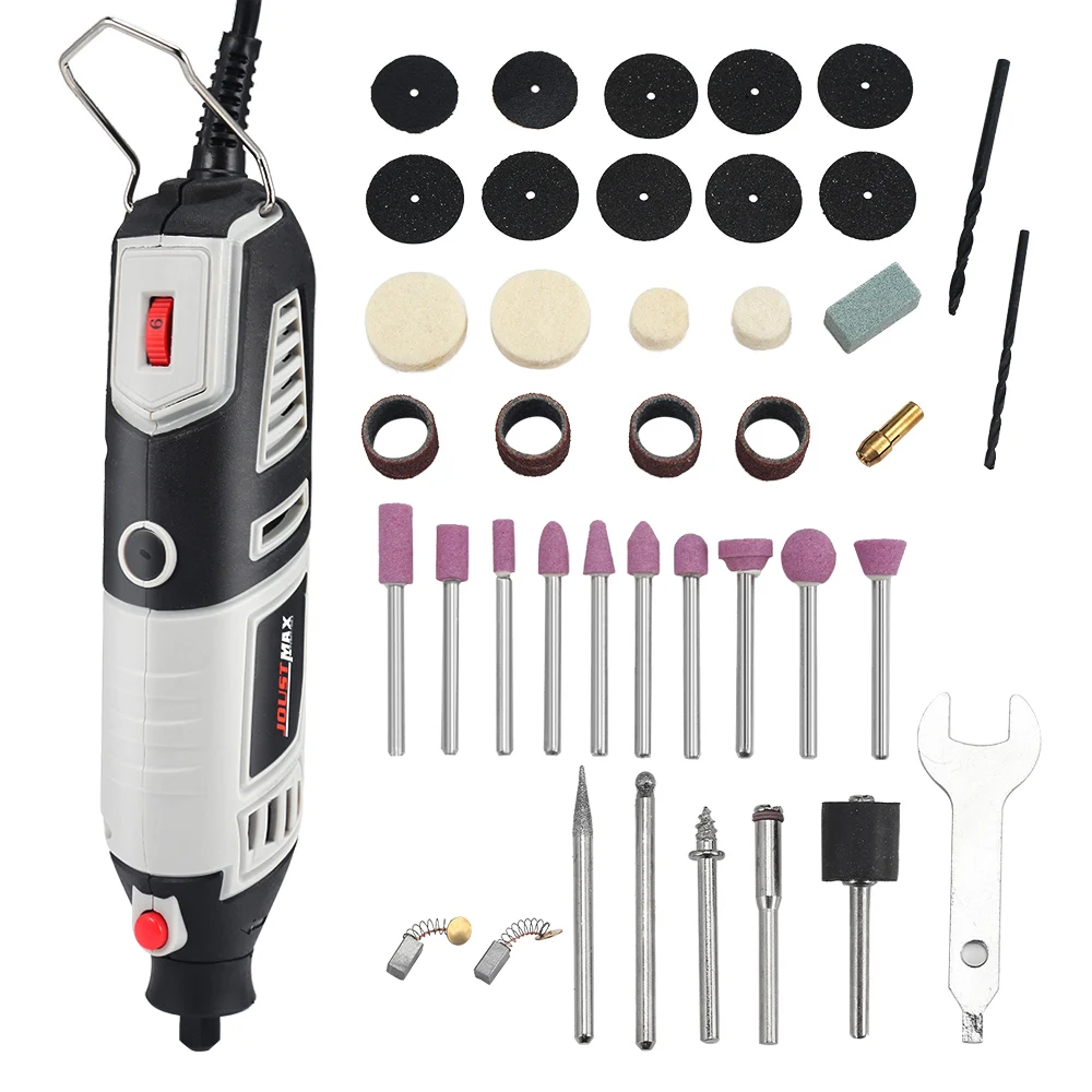 

JOUSTMAX Variable Speed Mini Electric Grinder Drill Rotary Tool with Engraving Accessories 180W Mini Electric Grinder Sets