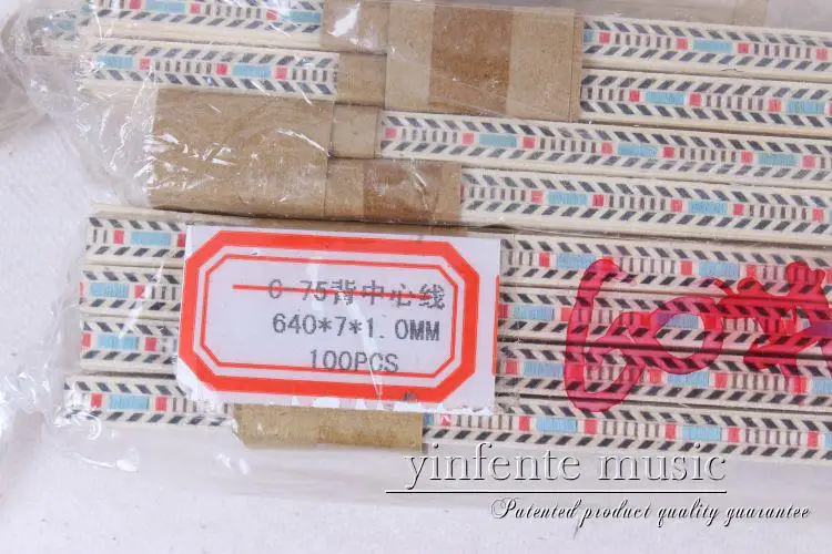 

50 strip LUTHIER PURFLING BINDING MARQUETRY INLAY Top side 640x7x1mm #60