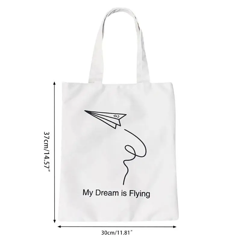 THINKTHENDO Cute Print Canvas Tote Women Shopper Shopping Shoulder Bags Reusable Foldable Fashion Handbags 12 Pattern THINKTHENDO Cute Print Canvas Tote Women Shopper Shopping Shoulder Bags Reusable Foldable Fashion Handbags 12 Pattern