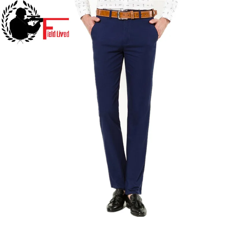 

Mens Spring Summer Pants 2019 Cotton Casual Joggers Men's Business Straight Dress Suit Trousers Male Factory Connection Clothing