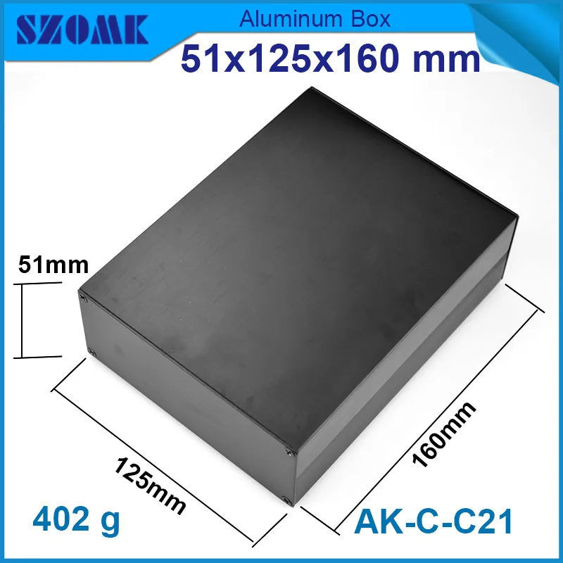 

1 piece aluminum instrument case for electronic project box in black with brushed 51*125*160mm