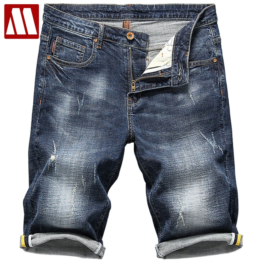 Бренд mydbsh мужские повседневные джинсовые шорты летние мужские модные пляжные Шорты повседневные высококачественные хлопковые джинсовые шорты Мужская одежда