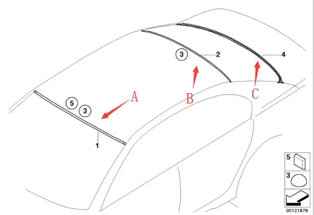 Для BMW 7 серии E65 E66 730 745 750 760LI передние и задние Ветровые полосы стеклянное уплотнение 2002 2008|Тюнинговые