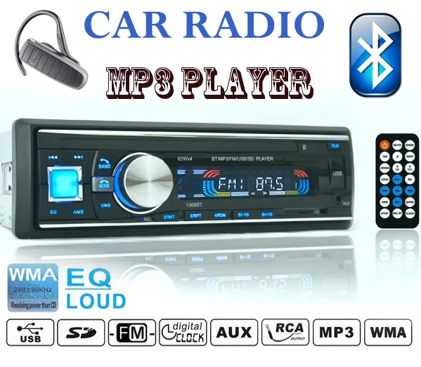 

12V Car Stereo FM Radio MP3 Audio Player Support Bluetooth Phone with USB/SD MMC/Chevrolet/ vw/Mazda Car Radio FM MP3 player