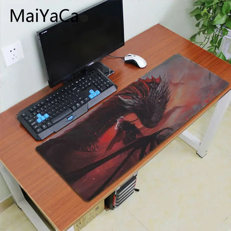Maiyaca Игра престолов дракон резиновая мышь прочный Настольный игровой коврик для мыши для ноутбука ноутбук большой коврик для мыши геймер Настольный коврик