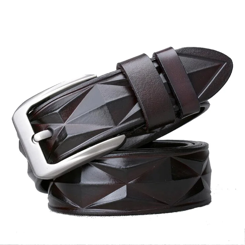 

Western 3D Technology Pin Buckle Genuine Leather Men Causal Pants Jeans Trousers Belt
