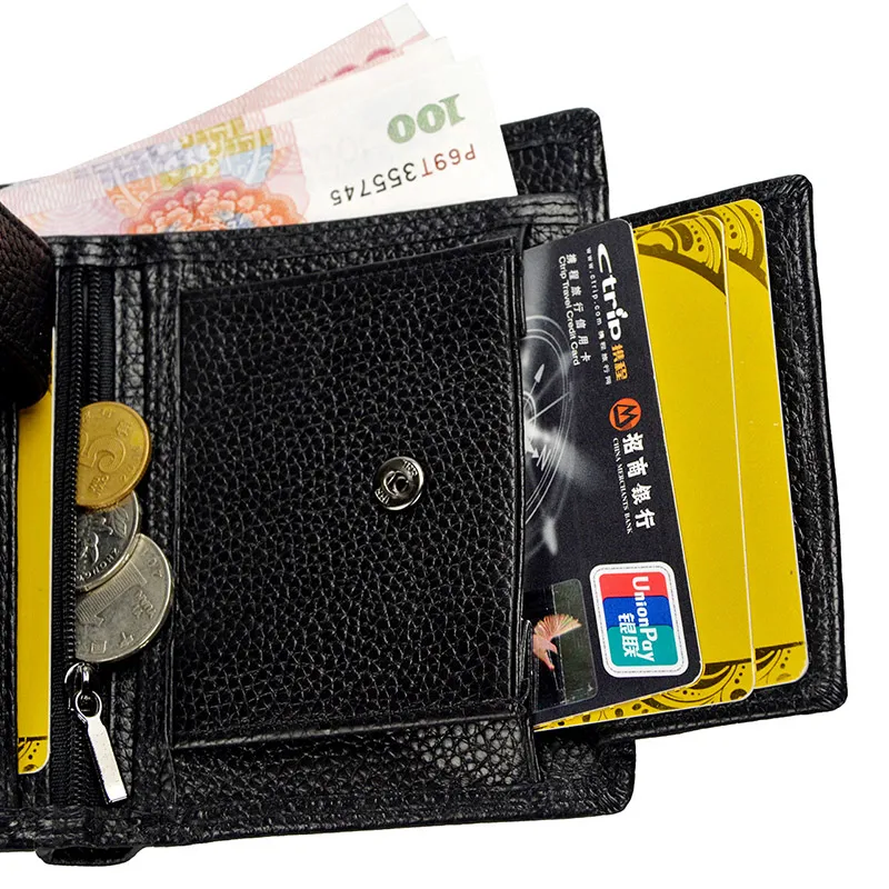 Мужской кошелек из натуральной кожи с RFID блокировкой|men genuine leather wallet|leather walletgenuine