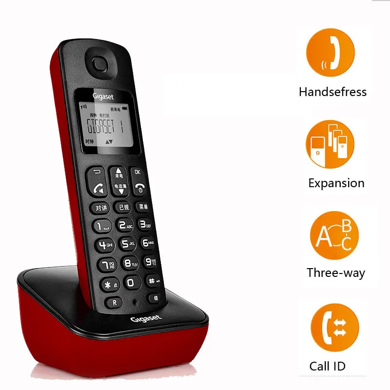 

DECT6.0 Cordless Phone WithMute Call ID Wireless Landline Telephone With One Two Handsets
