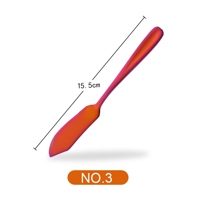 Нож для масла из нержавеющей стали, нож для резки сыра, сэндвич, масло, деление, западные столовые приборы, посуда для завтрака, десерта, крема, торта - Цвет: Red-1 pcs