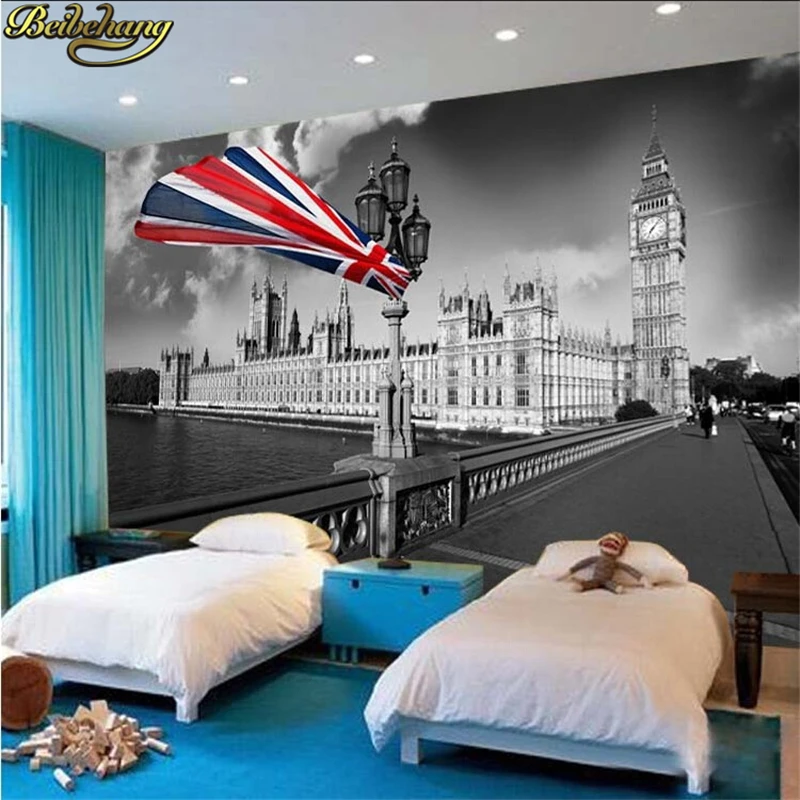 

Custom wall paper 3d wallpaper Bar modern personalized retro nostalgia London streetscape wall mural wallpaper for living room