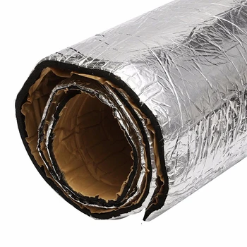 

100*50*2cm Foam Car Sound fire resistant Vehicle Soundproof Waterproof Silver Flexible