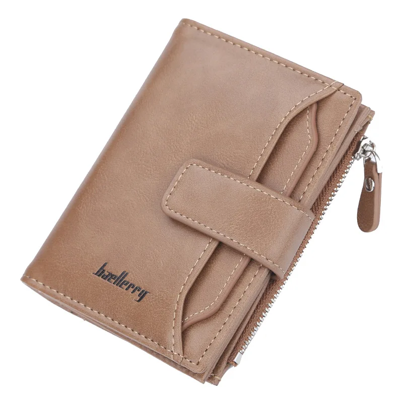 

Hot Sale High Quality Style Men Wallets Quality Soft Pu Leather Black Brown Casual Business Card Holder Purse Wallet Billetera