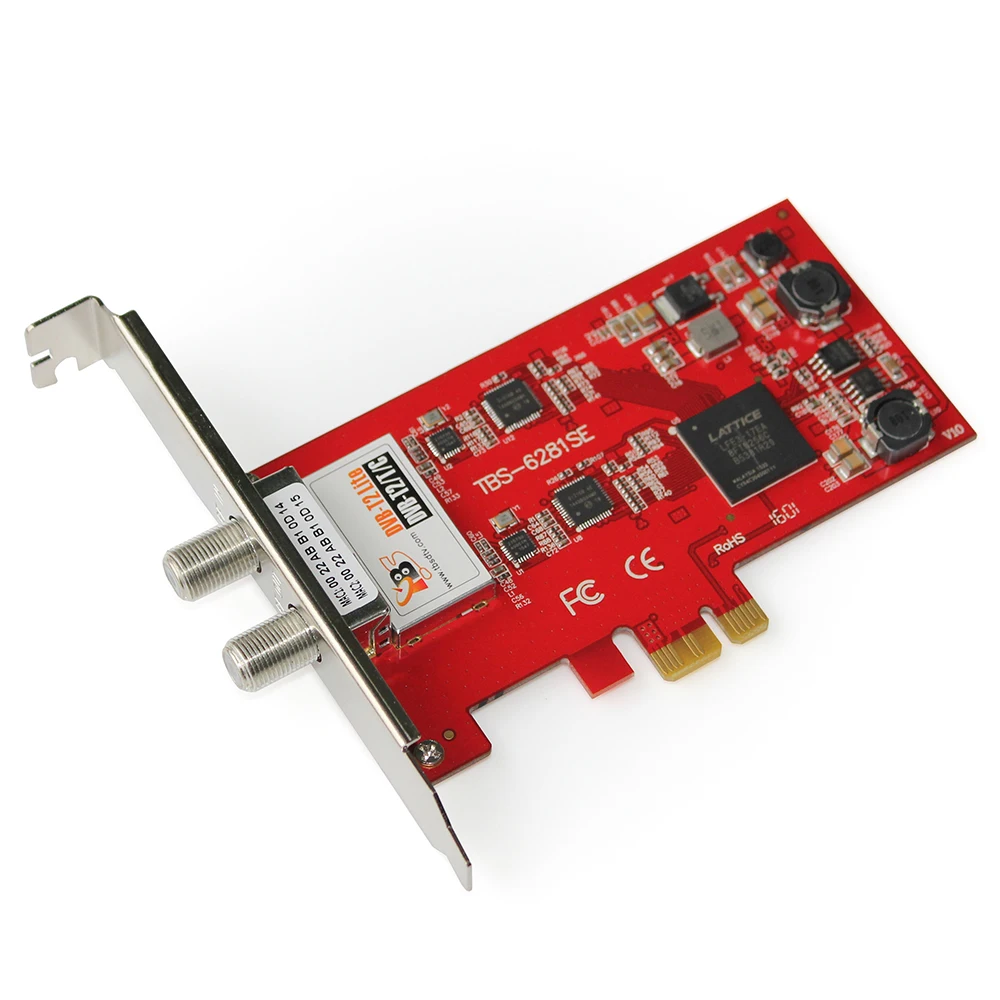 TBS6281SE DVB-T2/T/C двойной тюнер PCIe карта телевизионный ресивер PCI-Express интерфейс DVB-T2/T тв тюнер карта