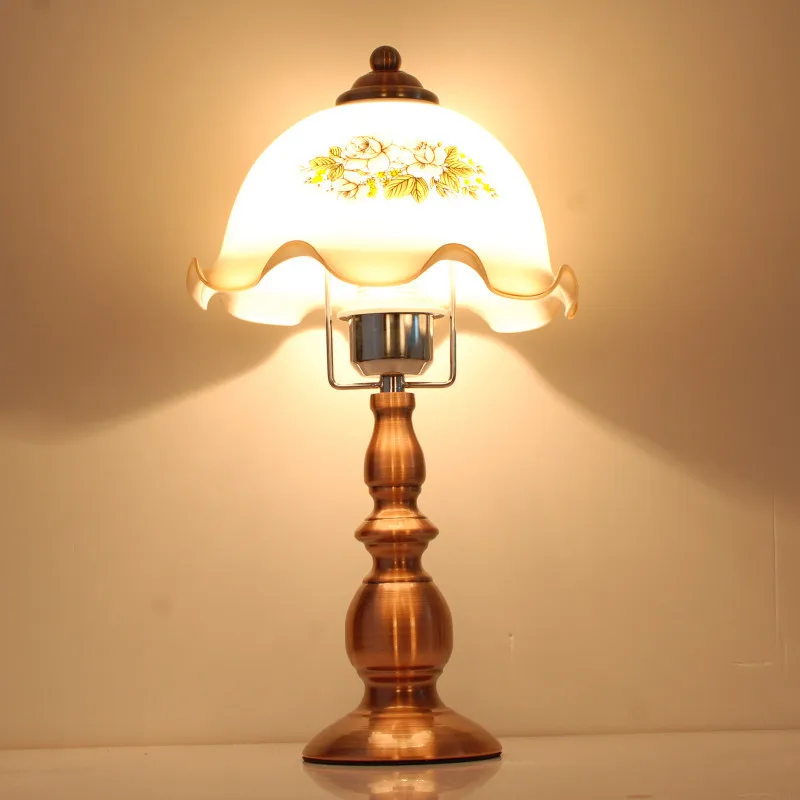 Fashion vintage table lamp bedroom bedside lamp fashion rustic dimming