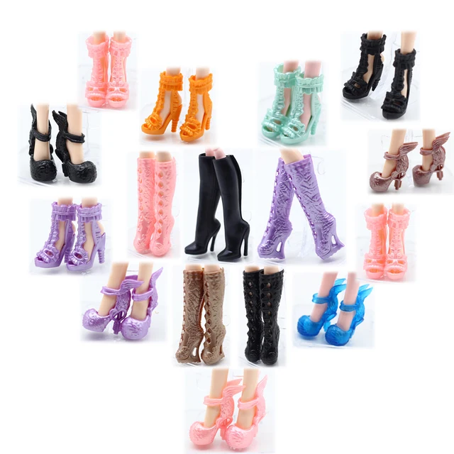 5pair Boots shoes For Monster High Doll's Shoes Doll Boots