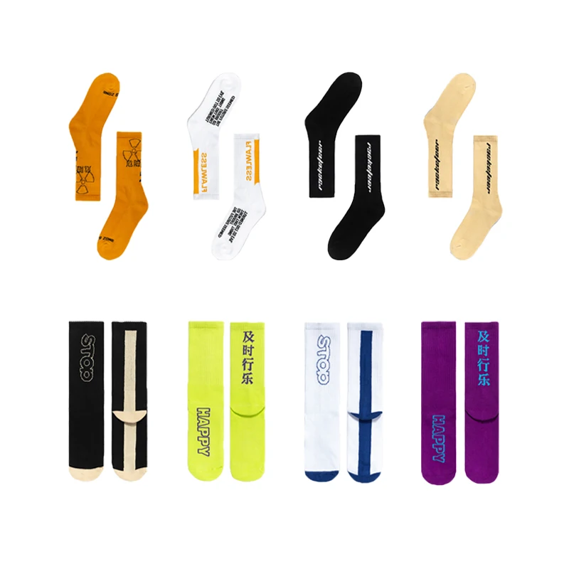 

SODA WATER 20 Pairs/Lot Street Style Hiphop Crew Socks Harajuku Fashion Hombre Designer Skateboard Orange Socks