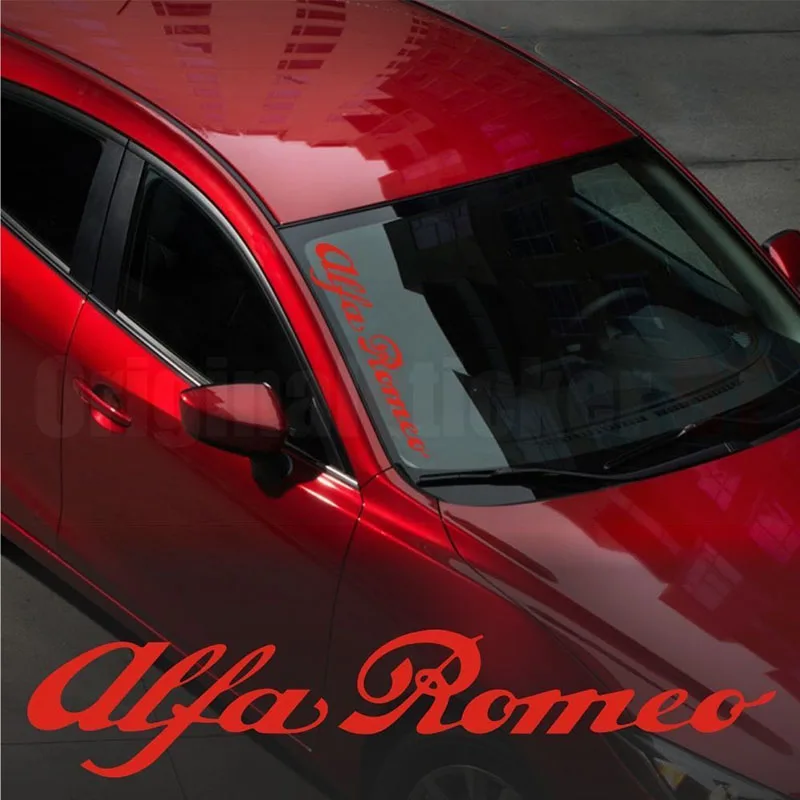 Виниловая наклейка на лобовое стекло для Alfa Romeo 145 146 147 155 156 159 #0114|Наклейки