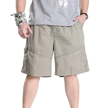 Пляжные Летние повседневные шорты плюс код среднего возраста свободные пять минут брюки супер большие мужские свободные шорты Размер 5XL 5XL 6XL