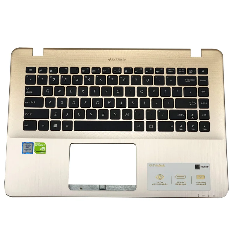 

Free Shipping!! 1PC 95%New Laptop Palmrest Housing C With Keyboard For Asus Vivobook A442 A480U X442 X442URR X442UA
