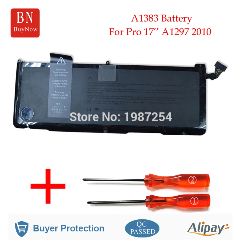 

Genuine Cell A1383 Battery For Apple MacBook Pro 17" A1297 Battery 2011 Year MC725LL/A MD311LL/A