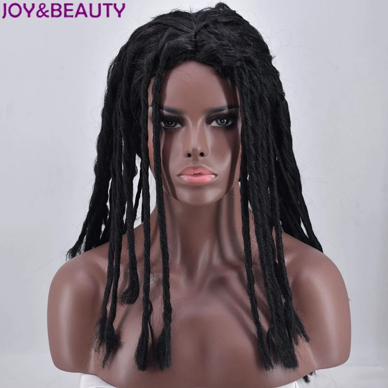 JOY & BEAUTY colores negros Dreadlocks peluca larga recta pelo sintético mujeres Cosplay pelucas 24 \ JOY & BEAUTY colores negros Dreadlocks peluca larga recta pelo sintético mujeres Cosplay pelucas 24 \
