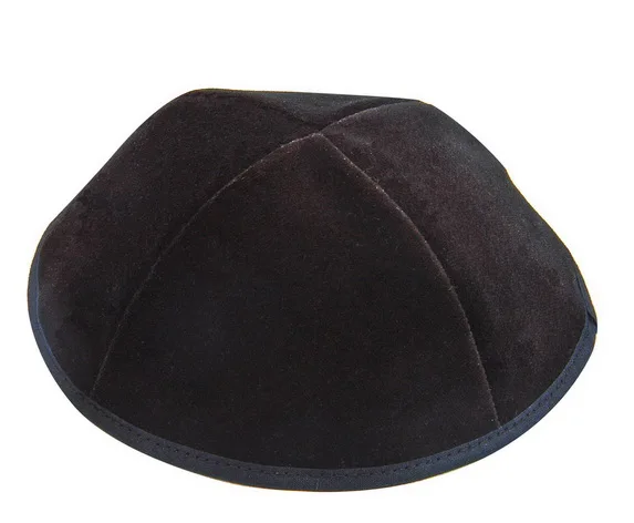 Бархатная Кепка KIPPAH KIPPOT YARMULKE YARMULKA - Цвет: BLACK