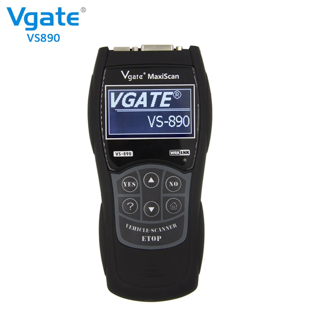 

Original VGATE VS-890 Live Data Scanner EOBD OBD2 VS890 Car Code Reader Read All DTCs OBDII Reset Engine MIL LCD Multi Lanugages