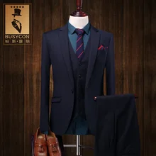 3 шт. фиолетовые Свадебные Мужские костюмы с брюками для жениха Slim Fit купить костюм Homme De Marque Сценические костюмы для певцов