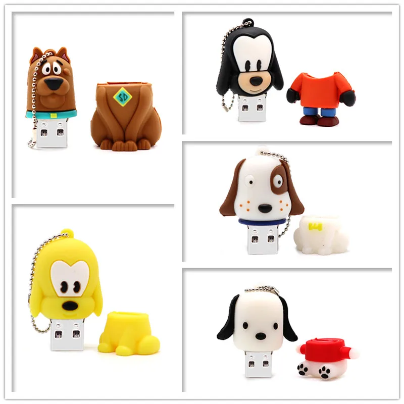 

Pen drive cartoon animals usb flash drive 4GB 8GB 16GB 32GB 64GB cute dogs memory stick u disk creative gift pendrive cle usb