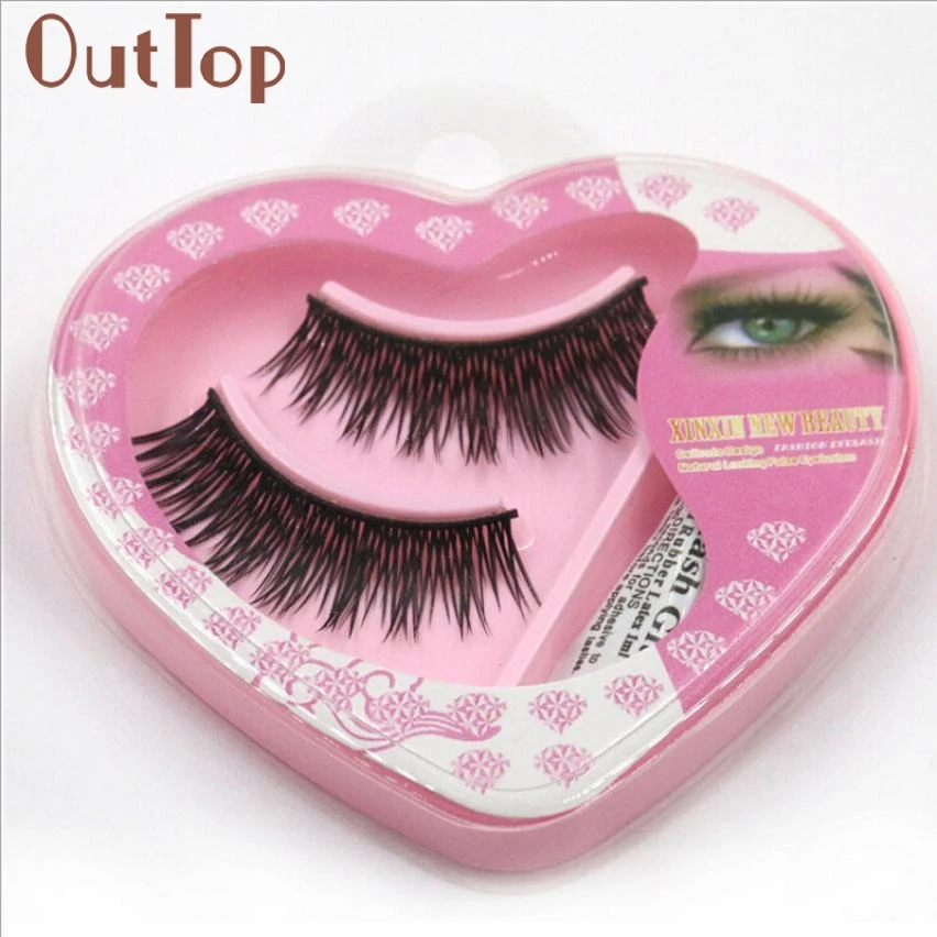 

1 pair Natural Long Thick False Eyelashes Charming Eyelashes Eye Makeup Well packed Levet Dropship Freeshipping 40p1215G514