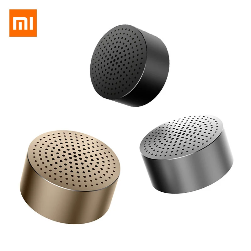 Xiaomi mi, портативная Bluetooth колонка, громкая связь, стерео Беспроводная mi ni Металлическая стальная колонка, Mp3 плеер, музыка с mi c