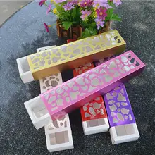 100 шт Свадебные Роскошные полые макароны контейнер коробка для шоколада конфет Упаковка случайный цвет