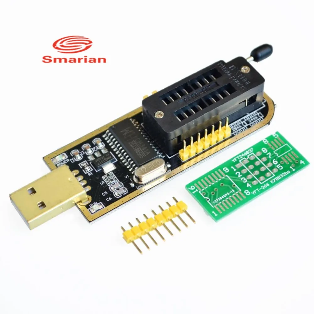 

Official smarian CH341A 24 25 Series EEPROM Flash BIOS USB Programmer with Software & Driver